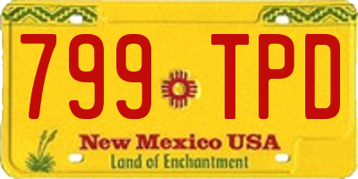 NM license plate 799TPD