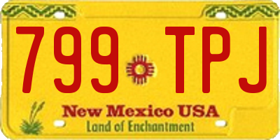 NM license plate 799TPJ