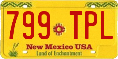 NM license plate 799TPL