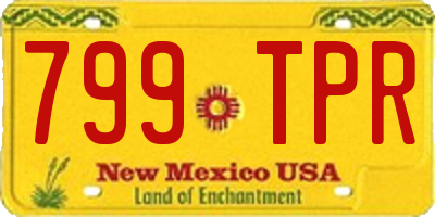 NM license plate 799TPR