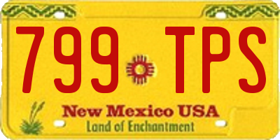 NM license plate 799TPS