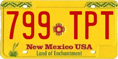 NM license plate 799TPT