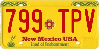 NM license plate 799TPV
