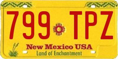 NM license plate 799TPZ