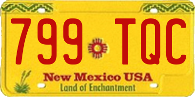 NM license plate 799TQC
