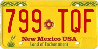 NM license plate 799TQF