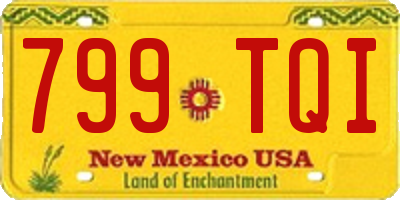 NM license plate 799TQI