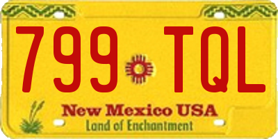 NM license plate 799TQL