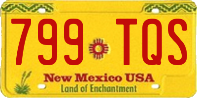NM license plate 799TQS