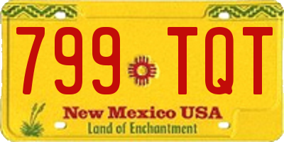 NM license plate 799TQT