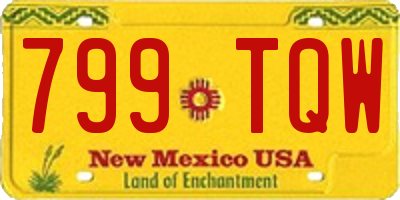 NM license plate 799TQW