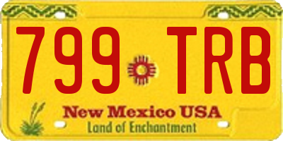 NM license plate 799TRB