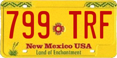 NM license plate 799TRF