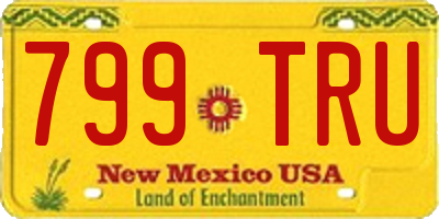 NM license plate 799TRU