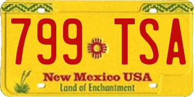 NM license plate 799TSA