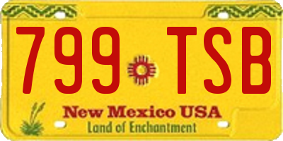 NM license plate 799TSB