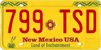 NM license plate 799TSD