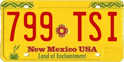 NM license plate 799TSI
