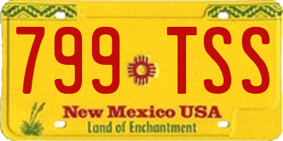 NM license plate 799TSS
