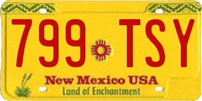 NM license plate 799TSY