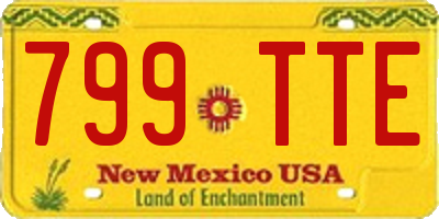 NM license plate 799TTE