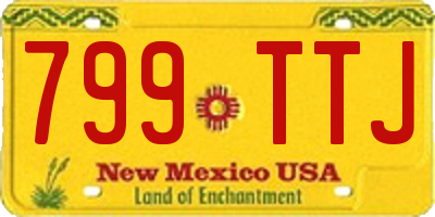 NM license plate 799TTJ