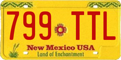 NM license plate 799TTL