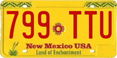 NM license plate 799TTU
