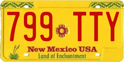NM license plate 799TTY