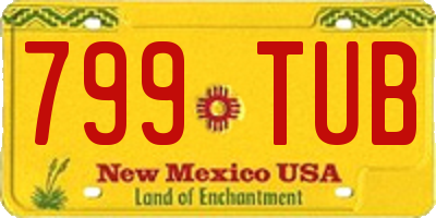 NM license plate 799TUB