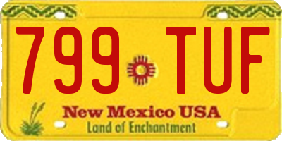 NM license plate 799TUF