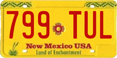 NM license plate 799TUL