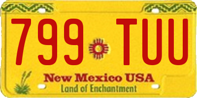 NM license plate 799TUU