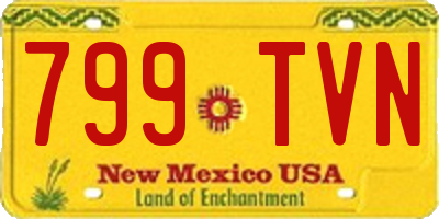 NM license plate 799TVN