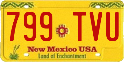 NM license plate 799TVU