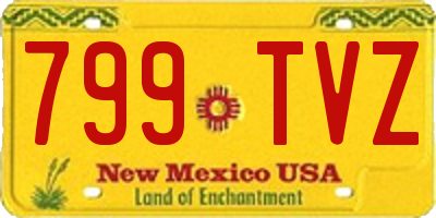 NM license plate 799TVZ