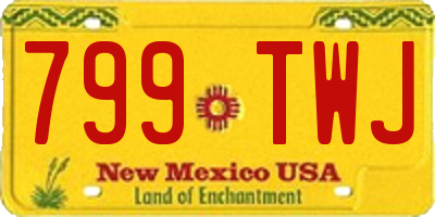 NM license plate 799TWJ