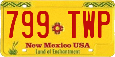 NM license plate 799TWP
