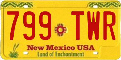 NM license plate 799TWR