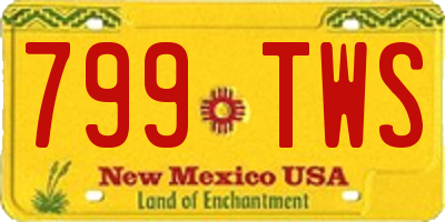 NM license plate 799TWS