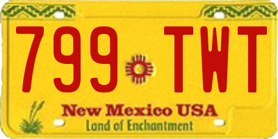 NM license plate 799TWT