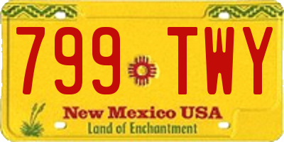NM license plate 799TWY