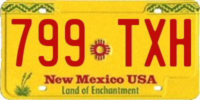 NM license plate 799TXH