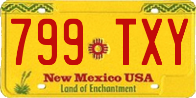 NM license plate 799TXY