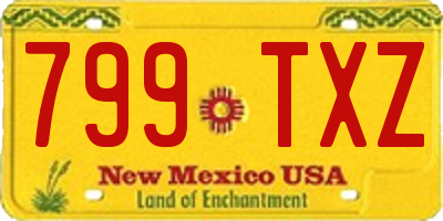 NM license plate 799TXZ