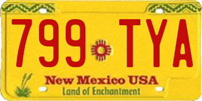 NM license plate 799TYA