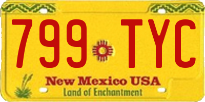NM license plate 799TYC