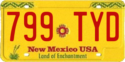 NM license plate 799TYD