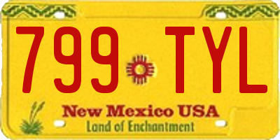 NM license plate 799TYL