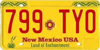 NM license plate 799TYO